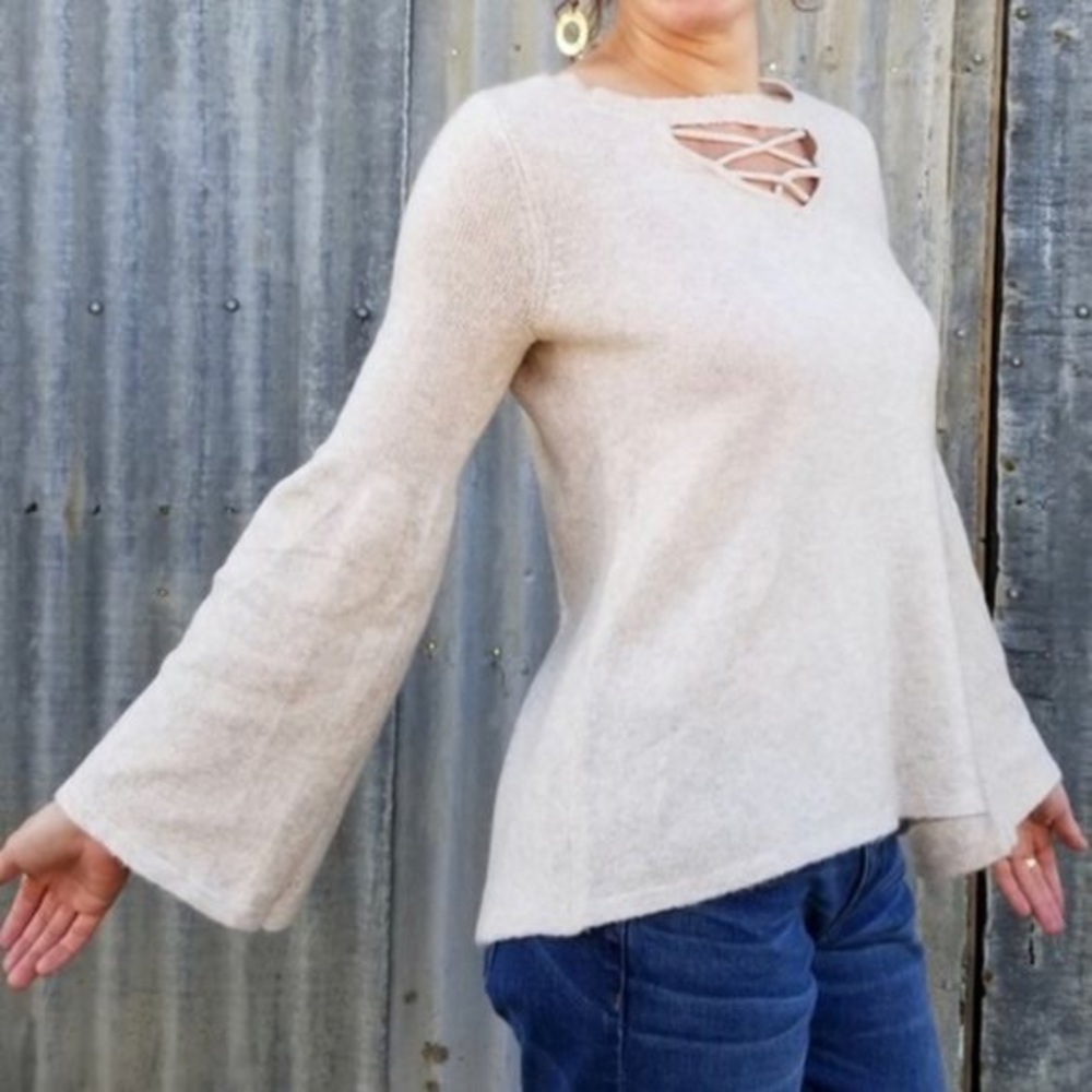 NEW American Eagle Cross Bell Sleeve Sweater, S